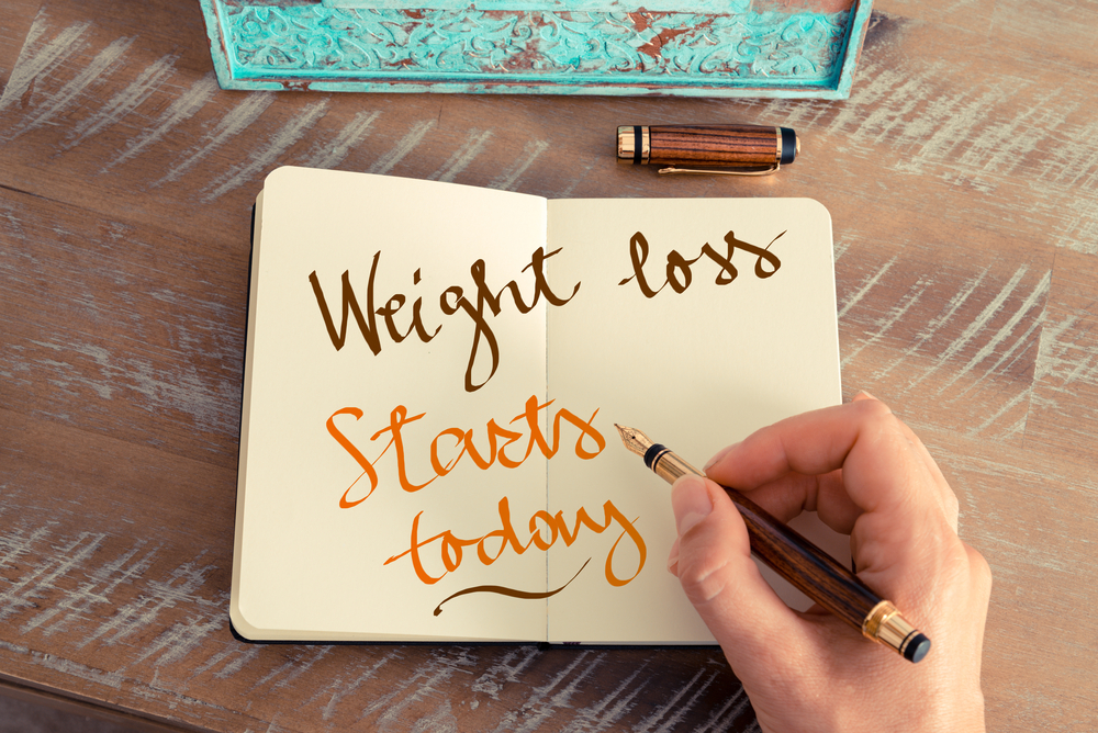 a journal that says that weight loss starts today
