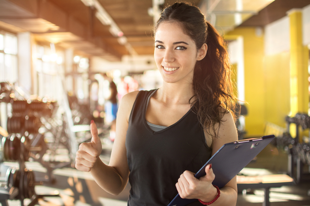 a female personal trainer