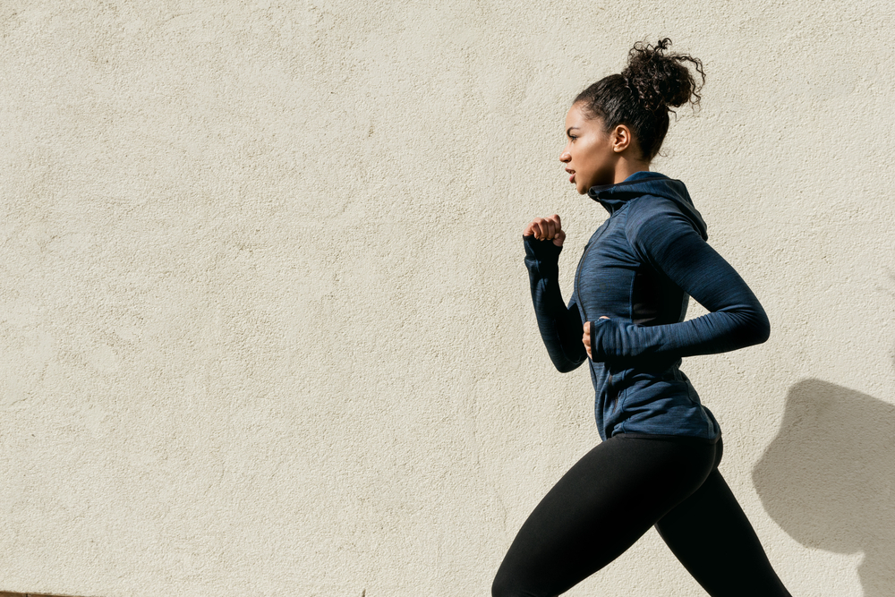 a woman running