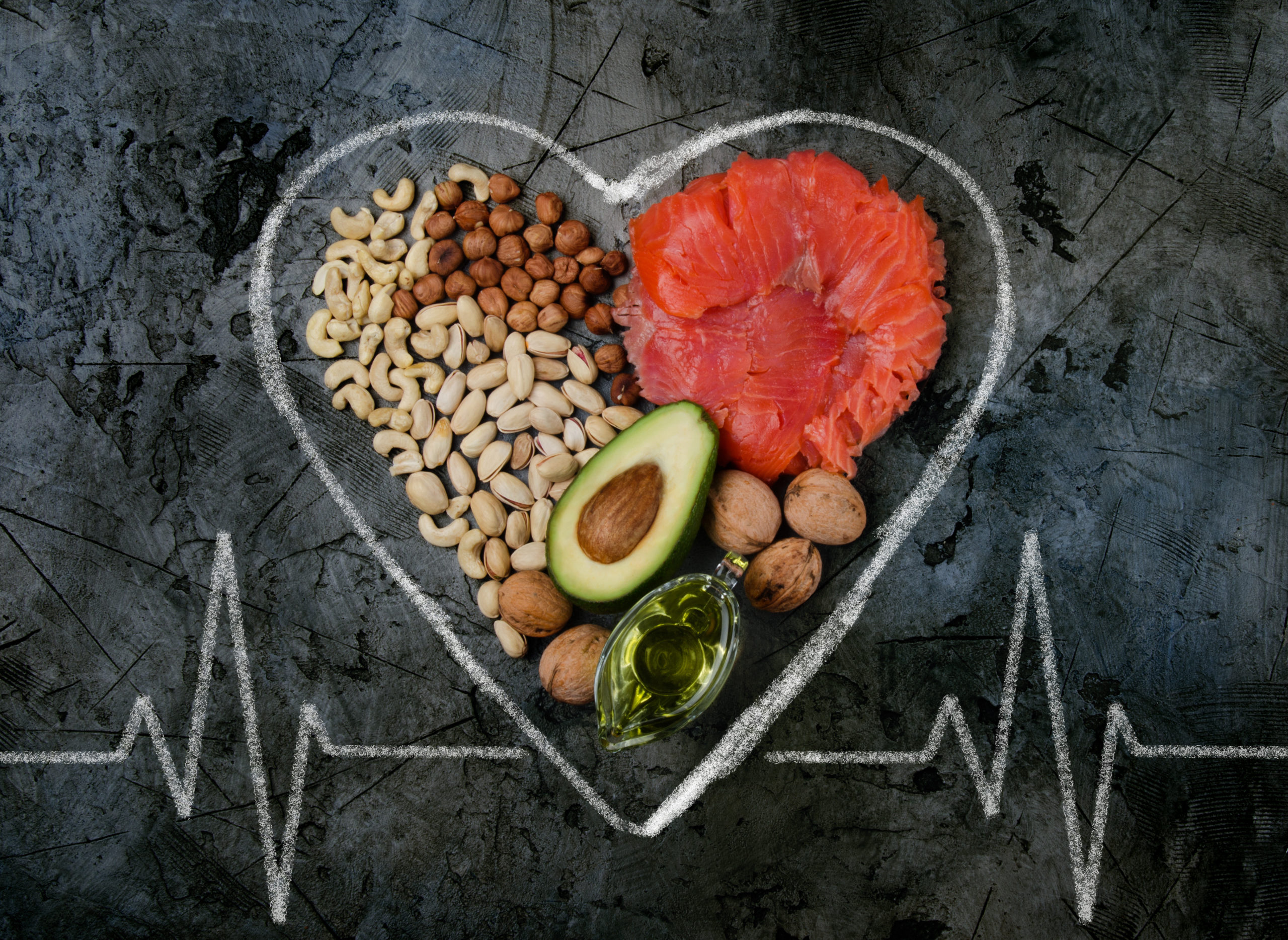 Graphic demonstrated heart-healthy food choices